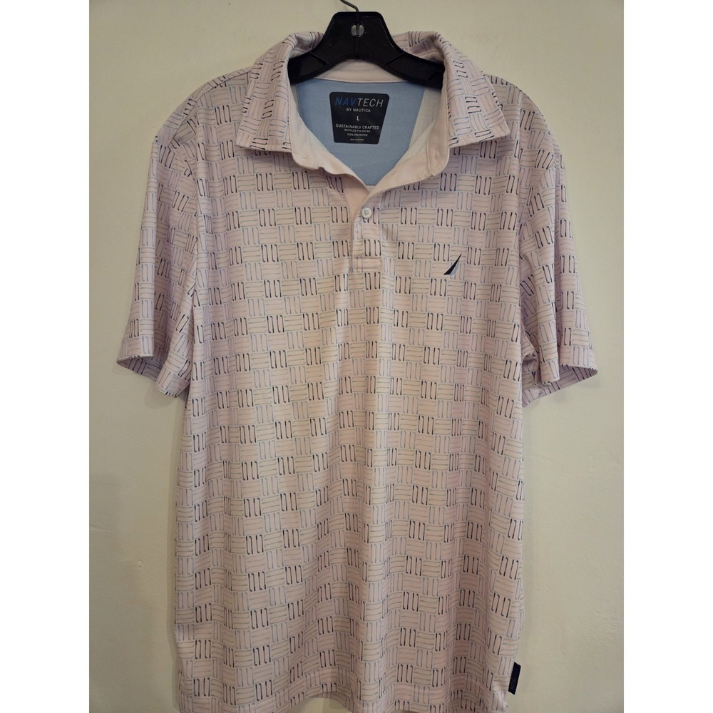 Nautica men's short sleeve polo-size large - Picture 2 of 4
